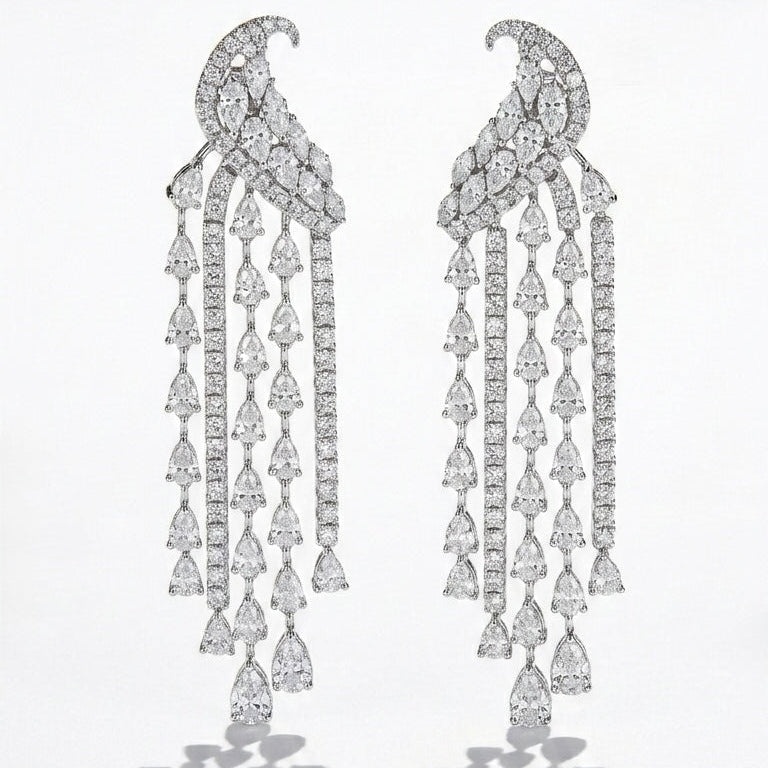 FRINGE CZ EARRING