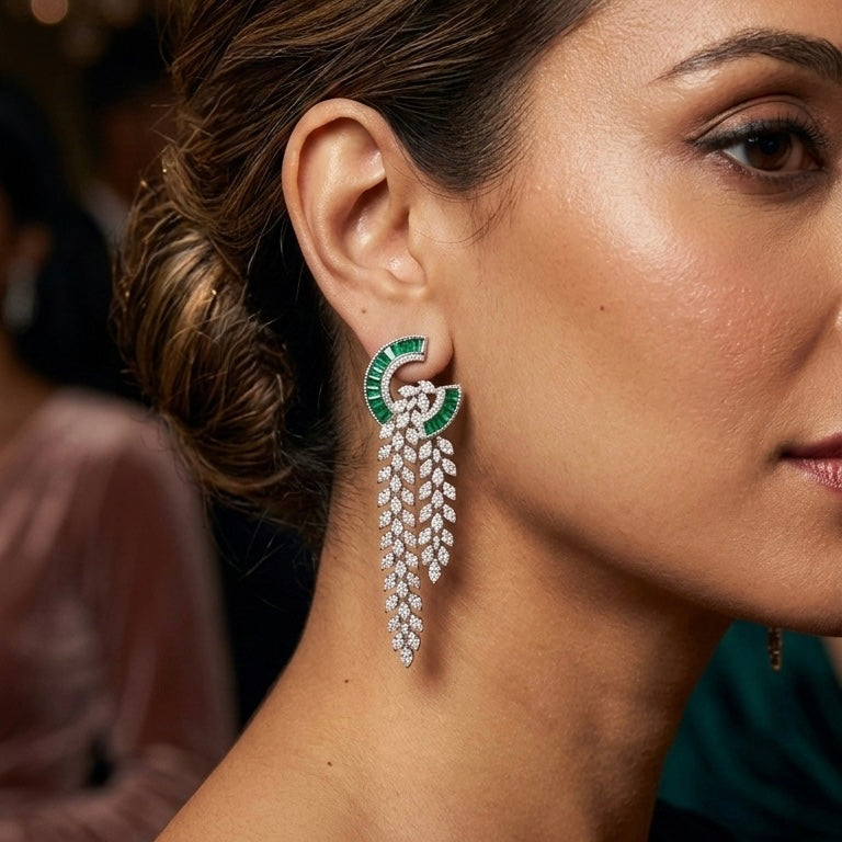 DIAMOND CASCADING WATERFALL EARRING