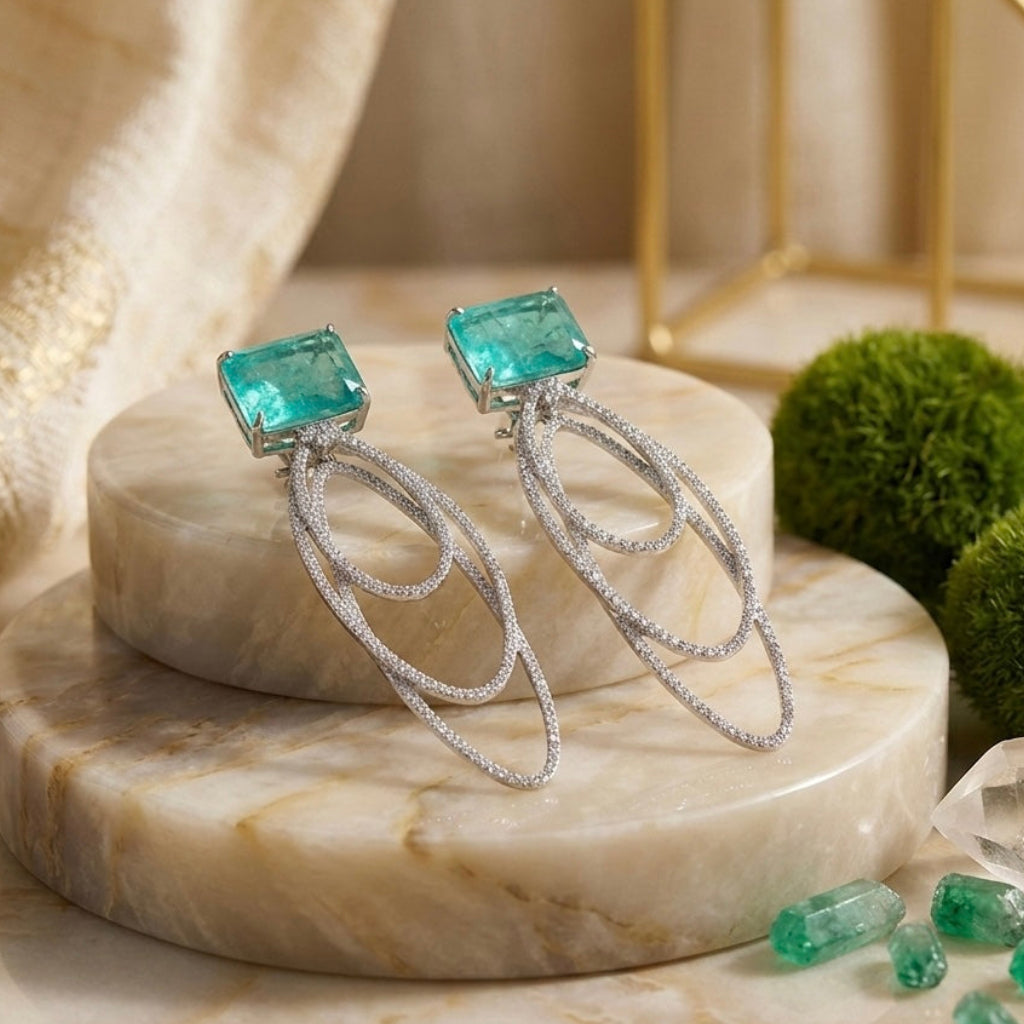 TURQUOISE DANGLE EARRINGS