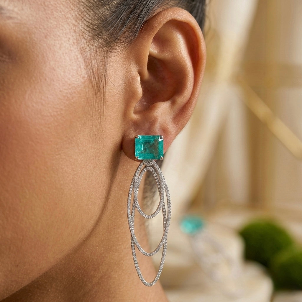 TURQUOISE DANGLE EARRINGS