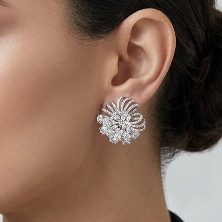 SPIRAL FLORAL STUDS