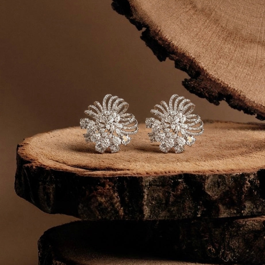 SPIRAL FLORAL STUDS