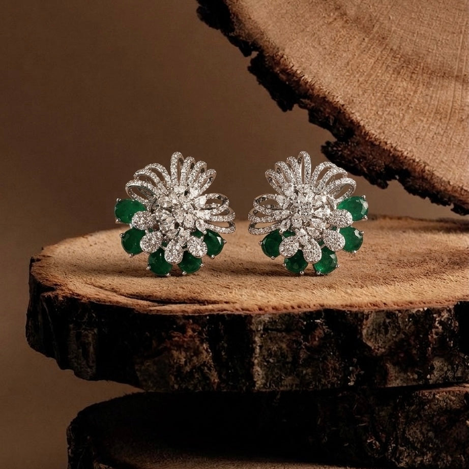 SPIRAL FLORAL STUDS