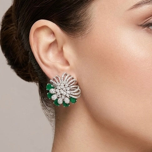 SPIRAL FLORAL STUDS