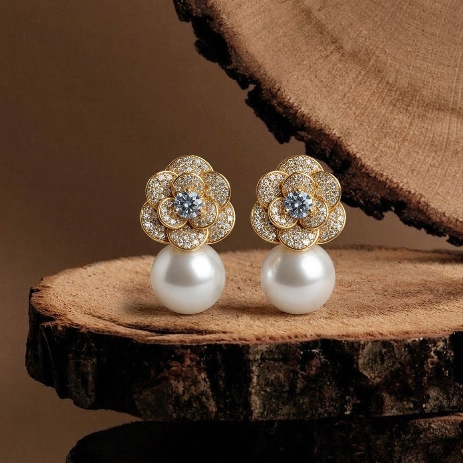 ROSE PEARL EARRING