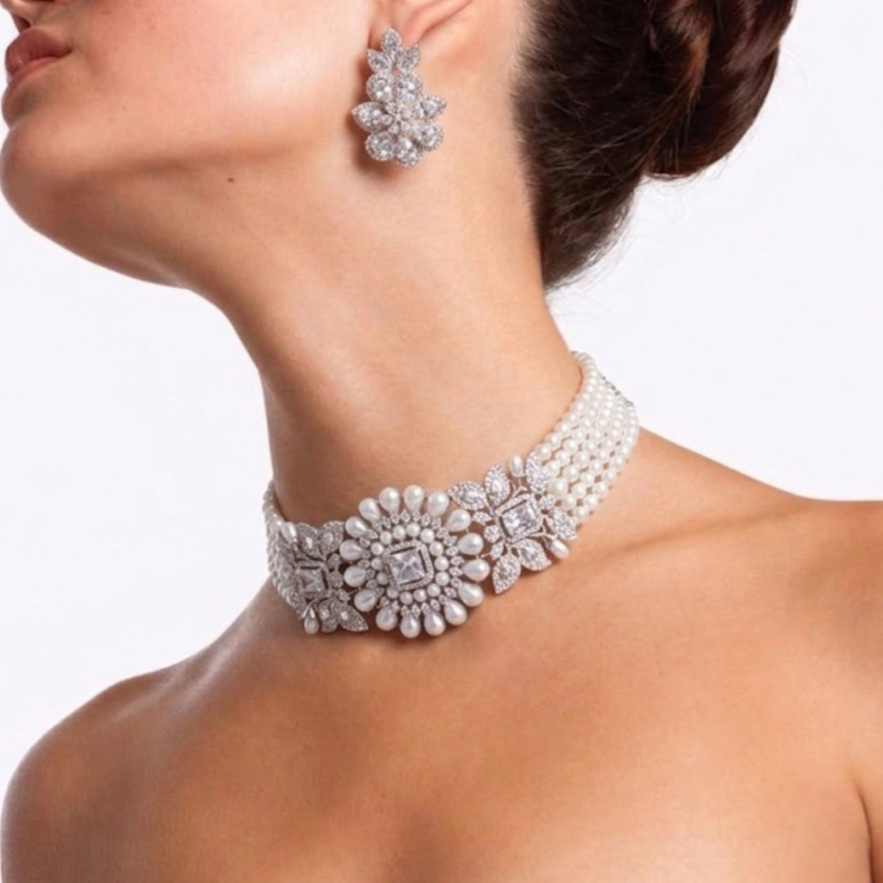 NOOR PEARL CHOKER NECKLACE SET