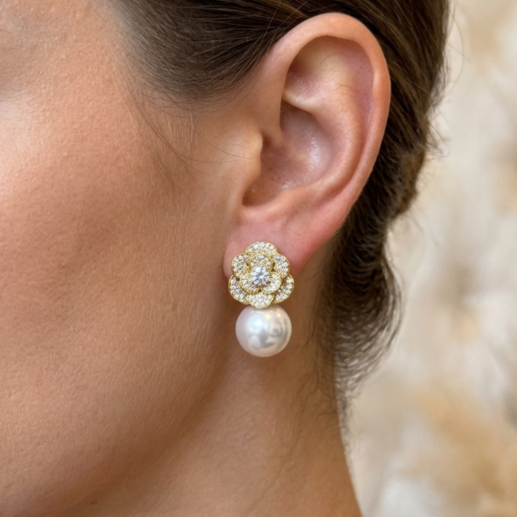 ROSE PEARL EARRING