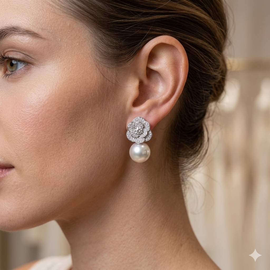 ROSE PEARL EARRING