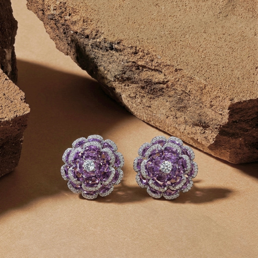 STARLIGHT FLOWER STUD EARRING