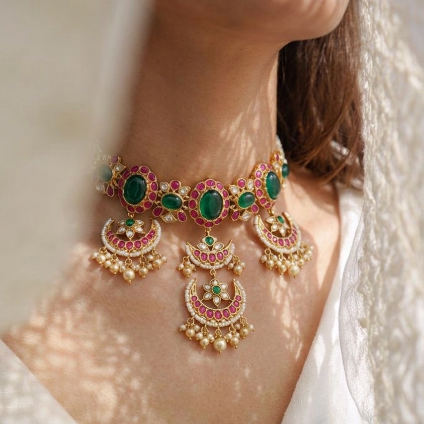 THE CHAND AURA NECKLACE SET