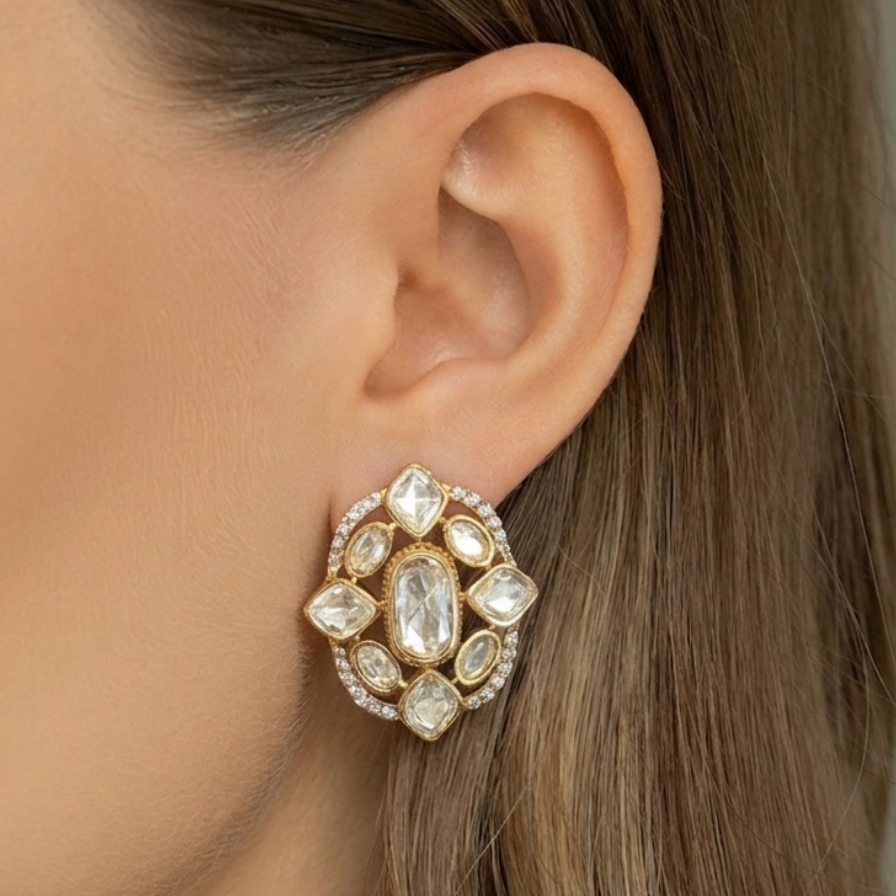 ZIYA KUNDAN STUDS EARRING