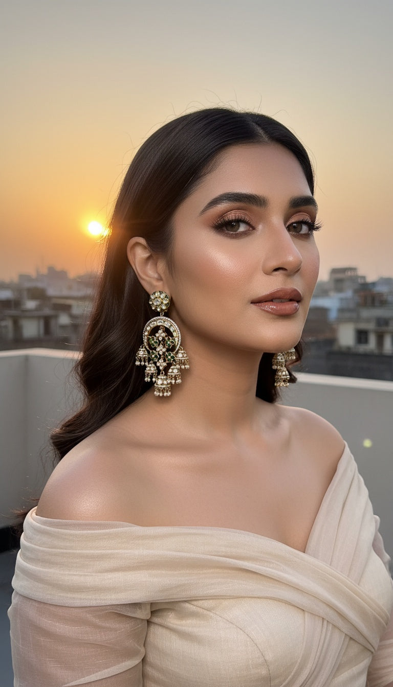 EMERALD CHAND JHUMKIS