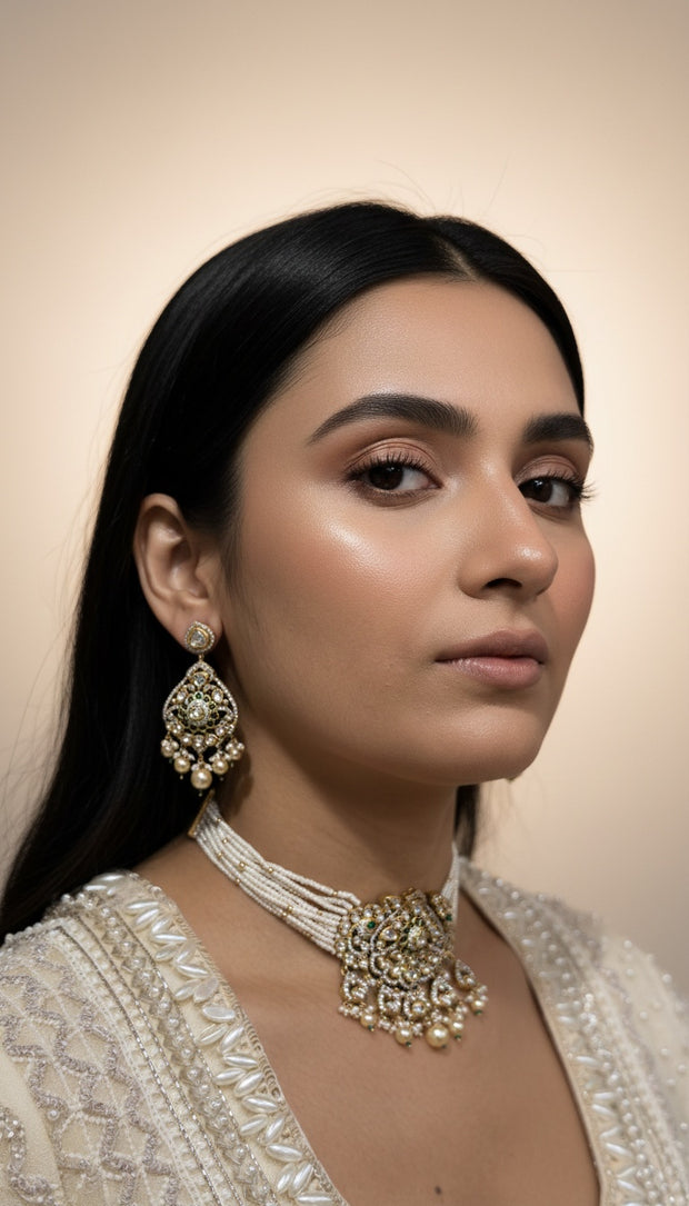 EMERALD MINI MOTI CHOKER