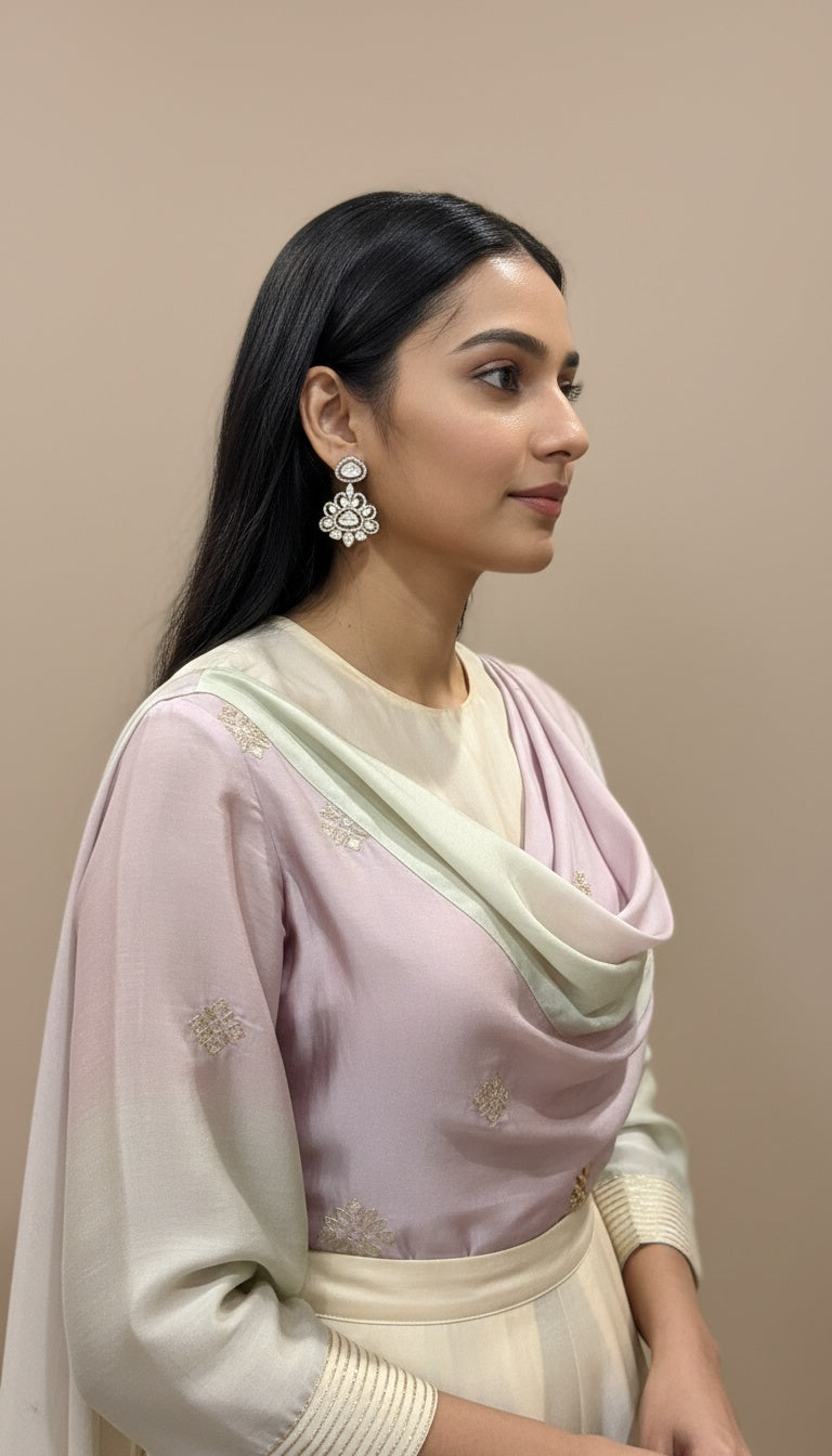 FLOWER KUNDAN JHUMKIS