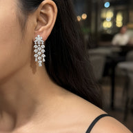 DIAMOND PETAL DROP EARRING