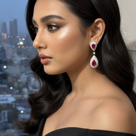 RUBY DROPLET EARRING