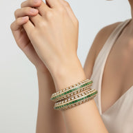 NIRA EMERALD BAGUETTE BANGLES
