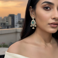 EMERALD VICTORIAN JHUMKIS