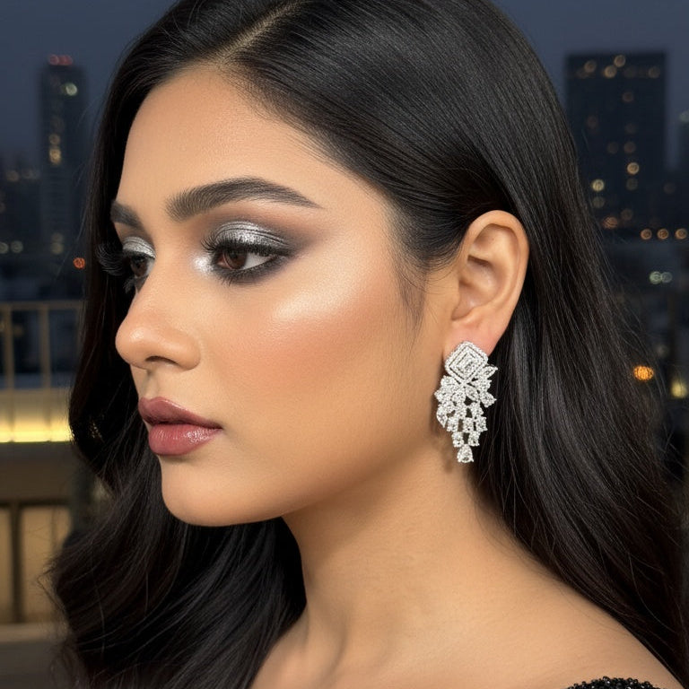 HALO PETAL DROP EARRING