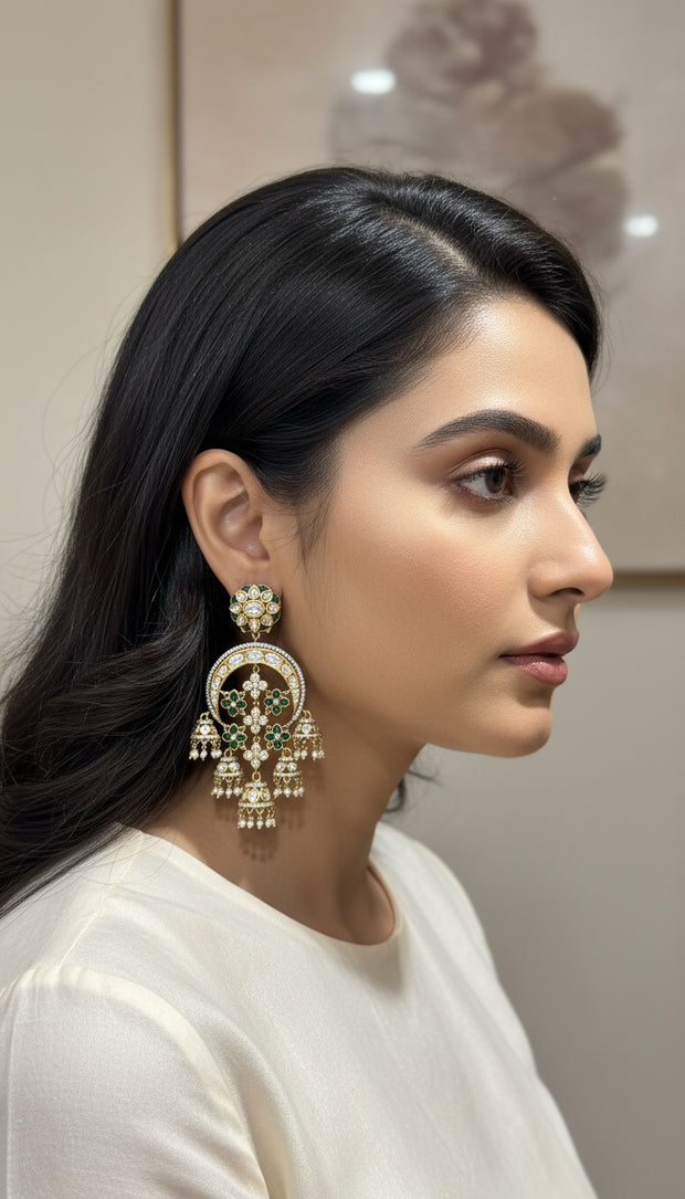 EMERALD CHAND JHUMKIS